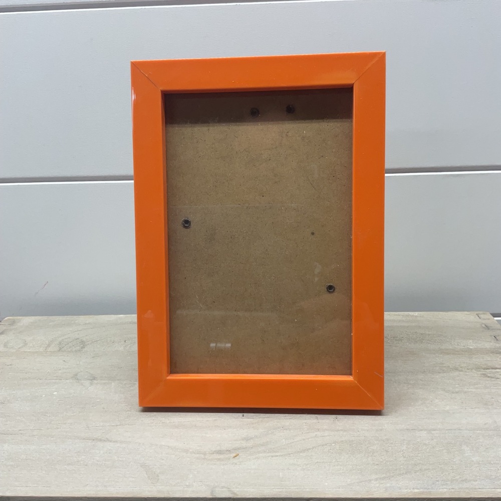 Modern Glossy Orange 4x6 Picture Frame Tabletop Wall Mount Home Decor